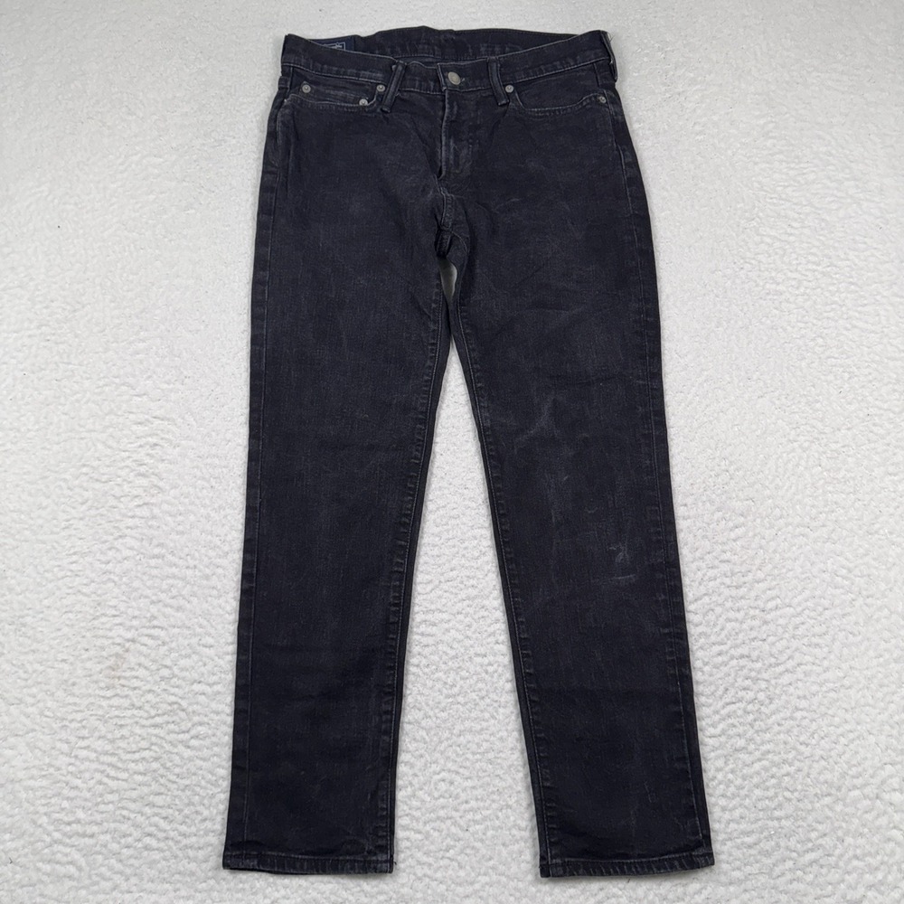 Abercrombie & Fitch Rustin Athletic Skinny Jeans Men 30x30 (30x28) Black Stretch